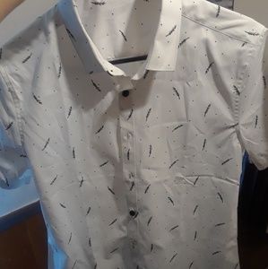 Feather print shirt